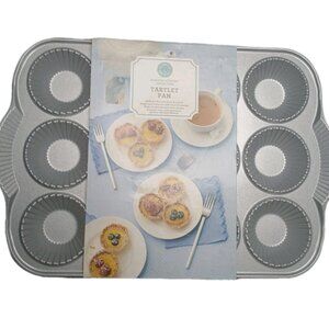 Martha Stewart Collection Tartlet Pan 13.5" x 9.5" x 1" Heavy Cast Aluminum NWT